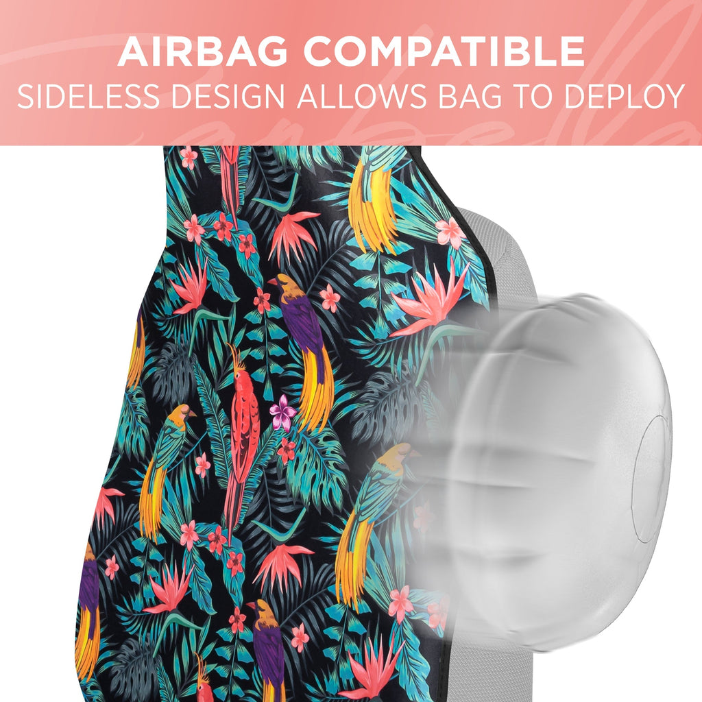 Carbella 2-Pack Tropical Birds Front Seat Covers