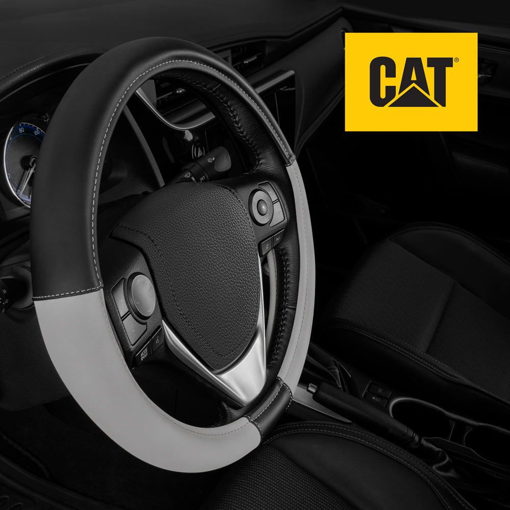 CAT ErgoDrive Faux Leather Steering Wheel Cover (Fits 14.5" - 15.5")