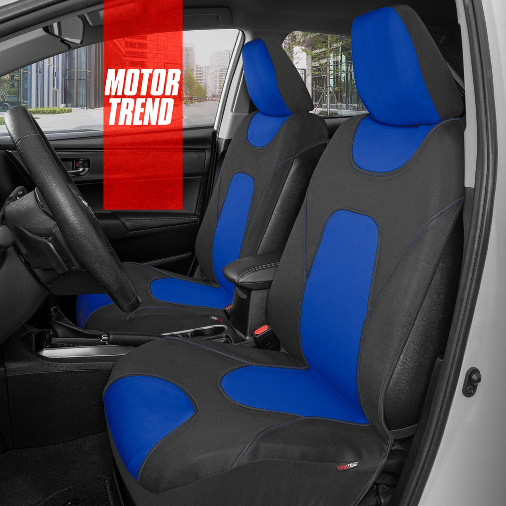 MotorTrend 2-Pack AquaShield Water-Proof Two-Tone Neoprene Front Seat Covers
