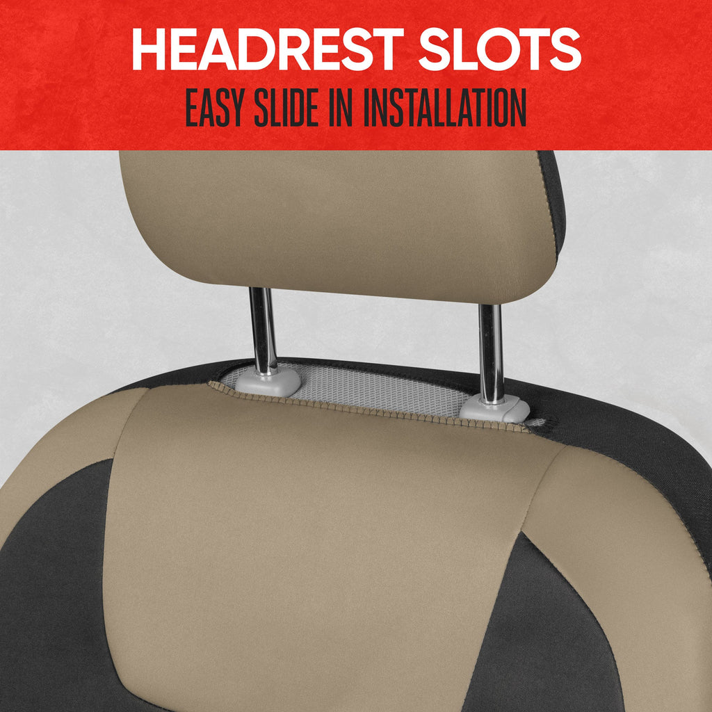 MotorTrend 2-Pack Neoprene Two-Tone Front Seat Covers