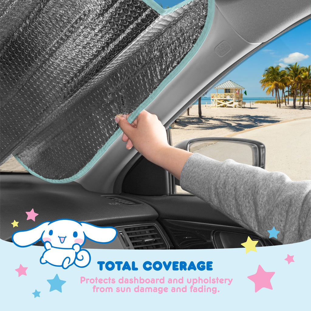 Carbella Sanrio Cinnamoroll Lemon Chill Front Windshield Sunshade (58" x 28")