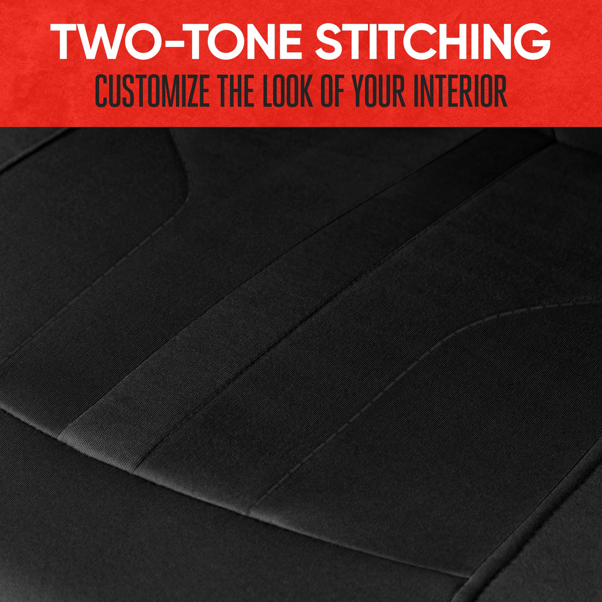 Motor Trend Black Cloth Car Seat Covers for Front Seats – Premium Automotive Bucket Seat Covers, Made for Vehicles with Removable Headrests, Interior Covers for Car Truck Van SUV