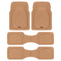 MotorTrend 4-Piece 3-Rows FlexTough Deep Dish Front Floor Mats, Middle Floor Mats, and Rear Floor Mat