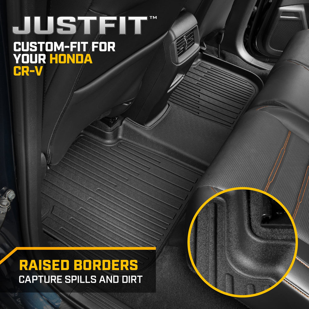 CAT® JustFit™ 3D Custom Fit Floor Mats for Honda CRV 2023, 2026 - Heavy Duty Floor Liner Protection Laser Measured, Honda CRV Accessories, Car Liner