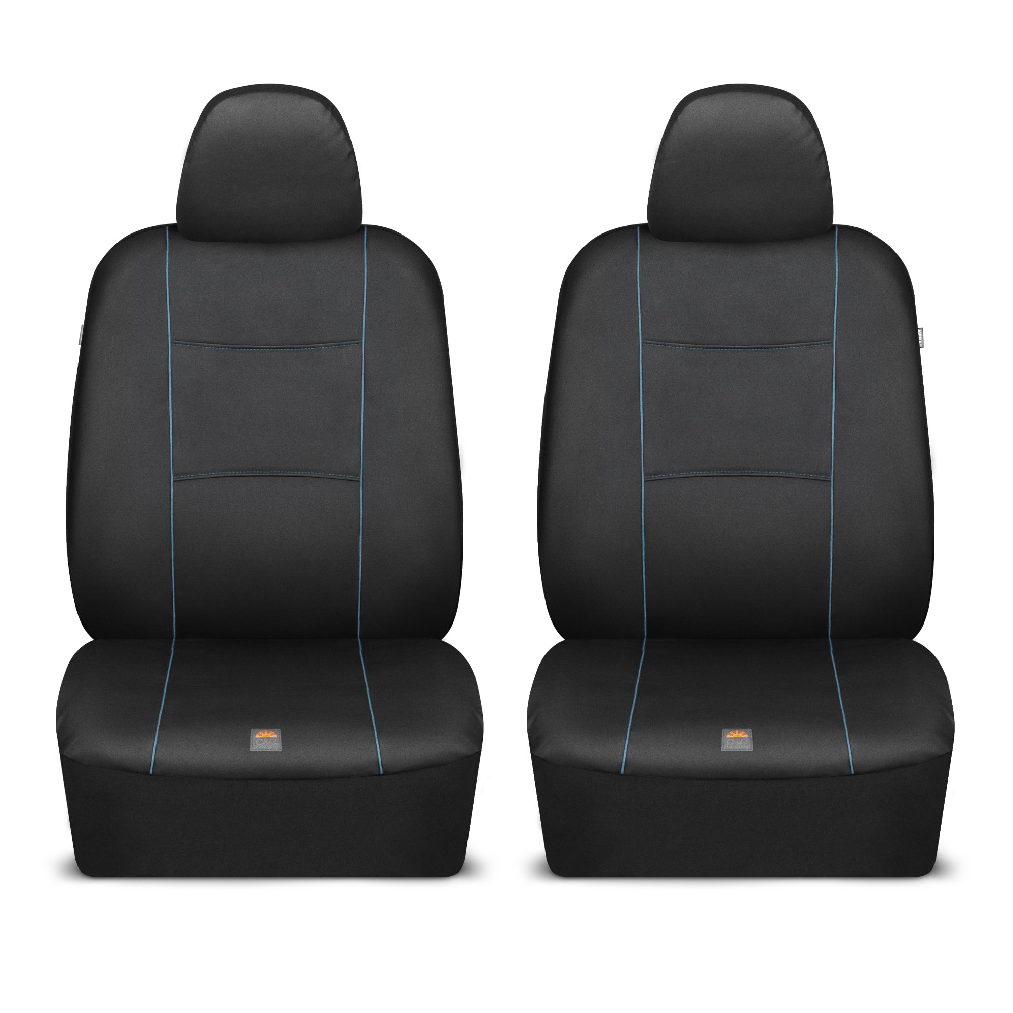 C&C Napa Leatherette 2 Front Seat Covers - Faux Leather Car Seat Protectors for Cars & Trucks - UV-Resistant, Easy to Clean, Universal Fit - Stylish Coastal Design for Summer Car Interior Upgrade