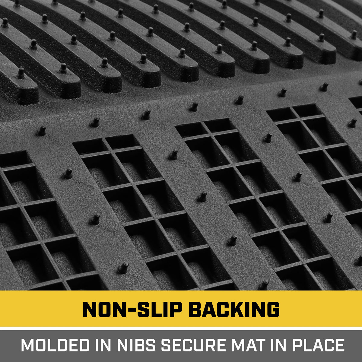 CAT 3-Piece ToughLiner Front Floor Mats and Rear Floor Mats - Heavy Duty, All Weather, Trim to Fit