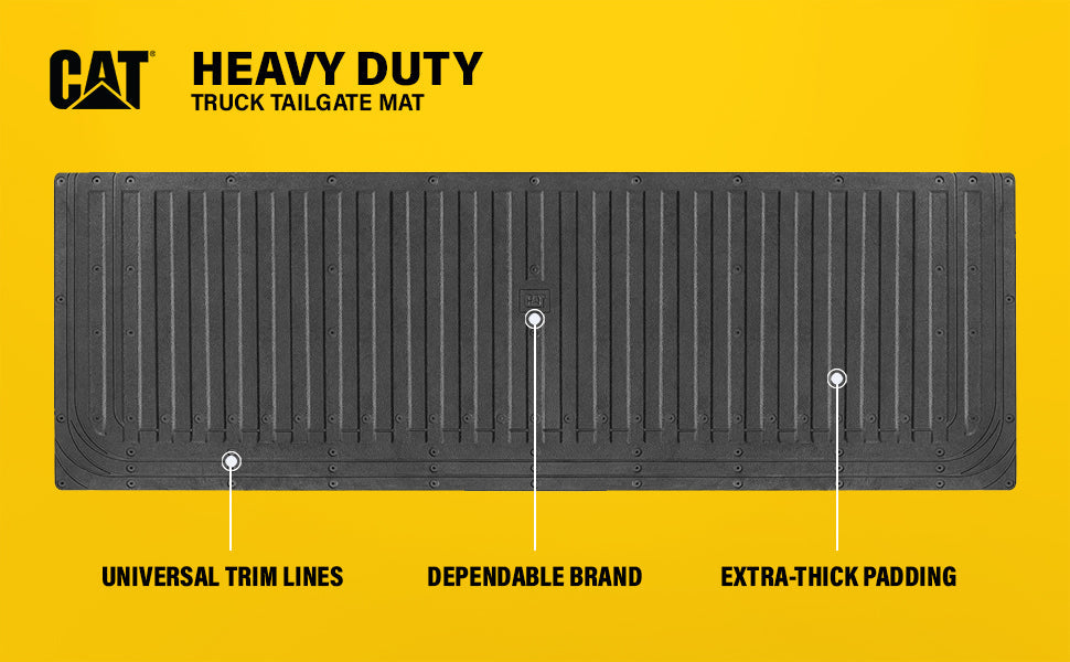 CAT Ultra Tough Trunk/Cargo/Tailgate Mat Protector - Heavy Duty, All Weather, Trim to Fit (62" x 21")