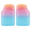 Carbella 2-Piece Automotive Floor Mats - All Weather, Trim to Fit - Rainbow Sunset - Rainbow Sunset