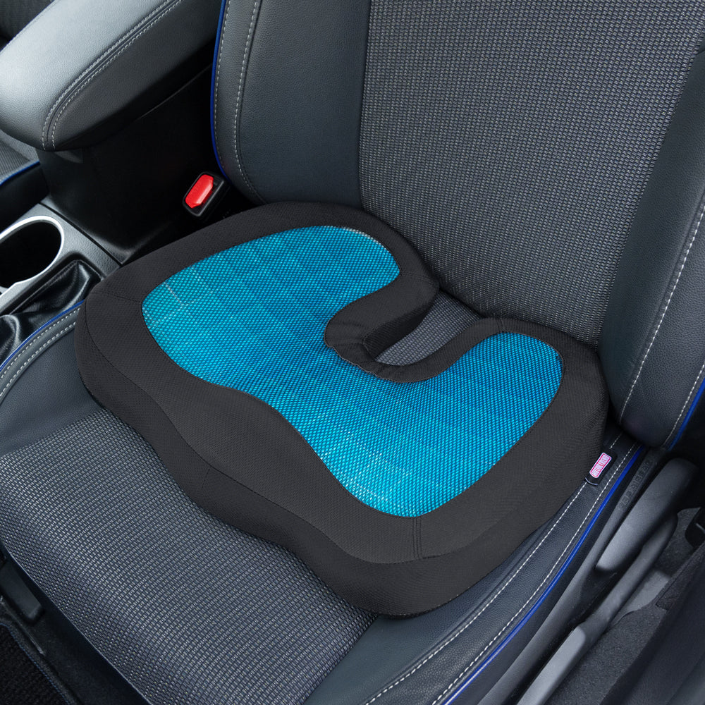Motor Trend Cooling Car Lumbar Support Cushion - Made with Memory Foam for Maximum Coccyx Comfort & Back Tailbone Pain Relief, Ideal for Car and Office Chairs (MTCG-100)