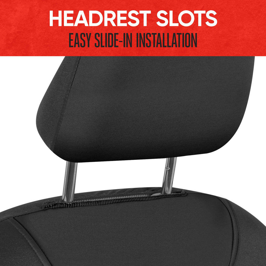 MotorTrend 2-Pack AquaShield Water-Proof Two-Tone Neoprene Front Seat Covers