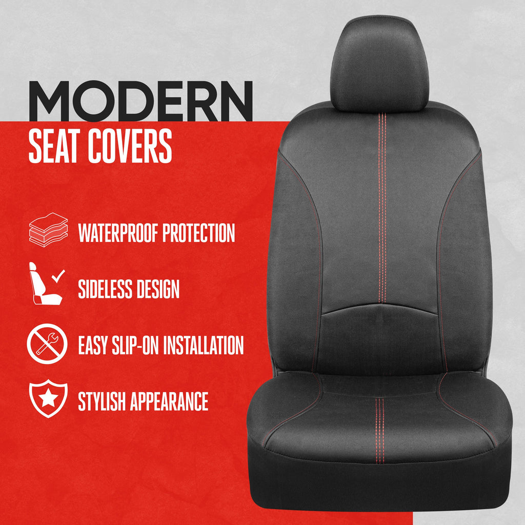 MotorTrend 2-Pack SpillGuard Water-Proof Neoprene Front Seat Covers