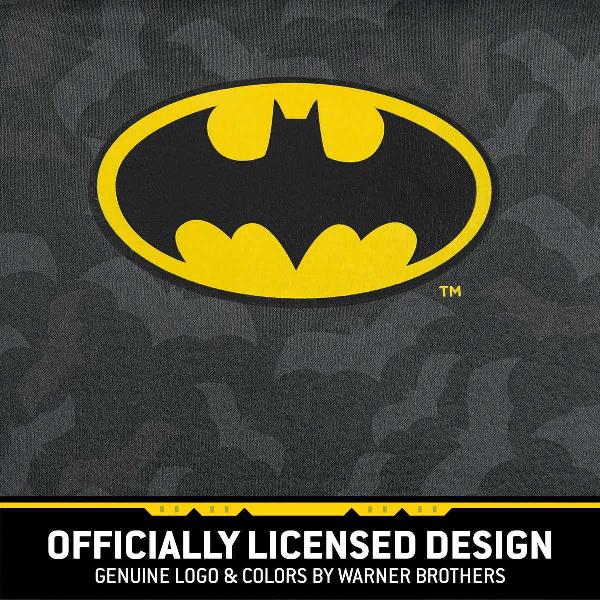 Warner Bros DC Comics 2-Pack Batman Logo with Bat Background Front Seat Covers and 2-Pack Batman Logo Seat Belt Pads