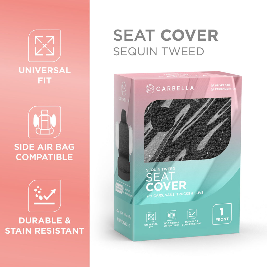 Carbella Sequin Tweed Front Seat Covers