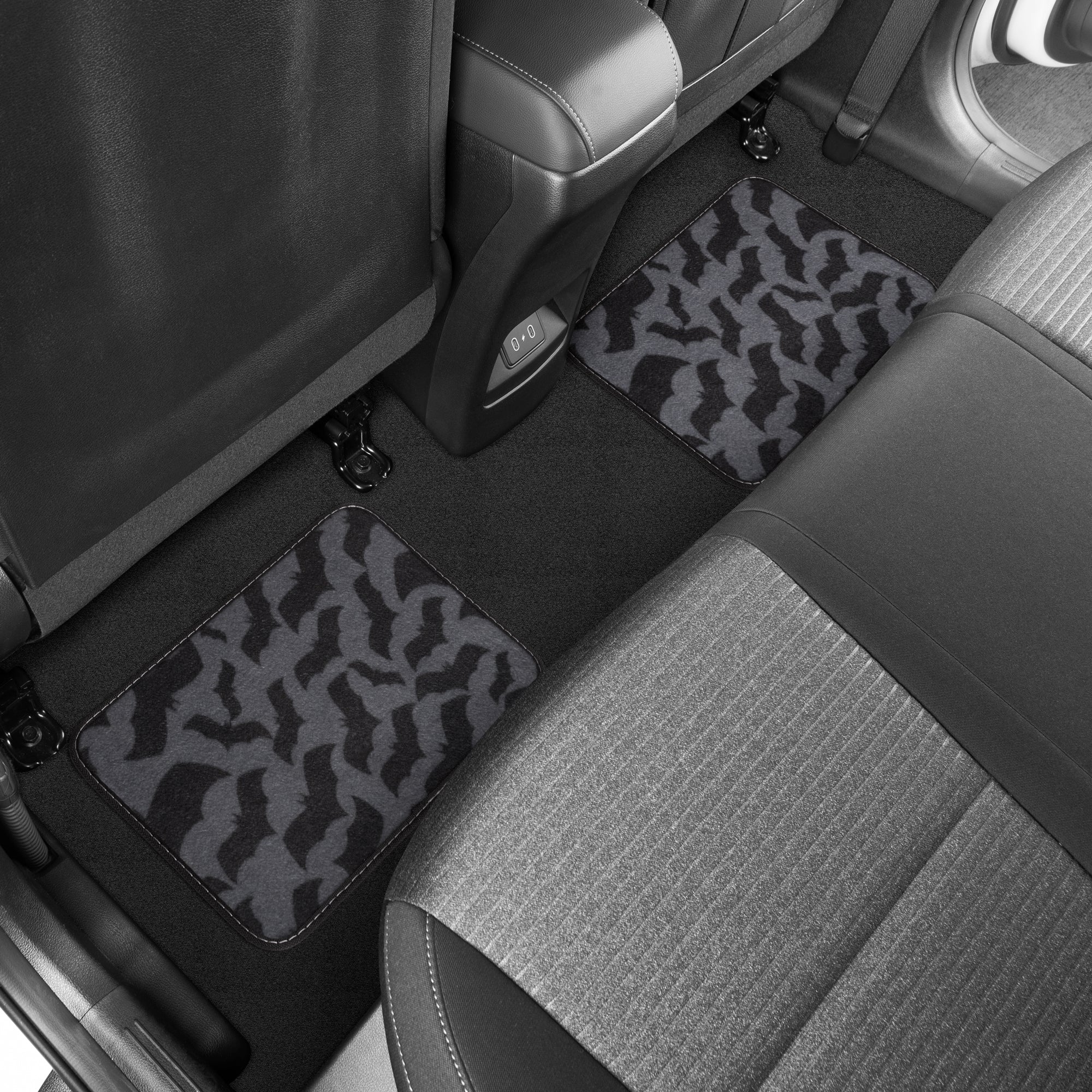 Warner Bros DC Comics 4-Piece Batman Logo with Bat Background Front Floor Mats
