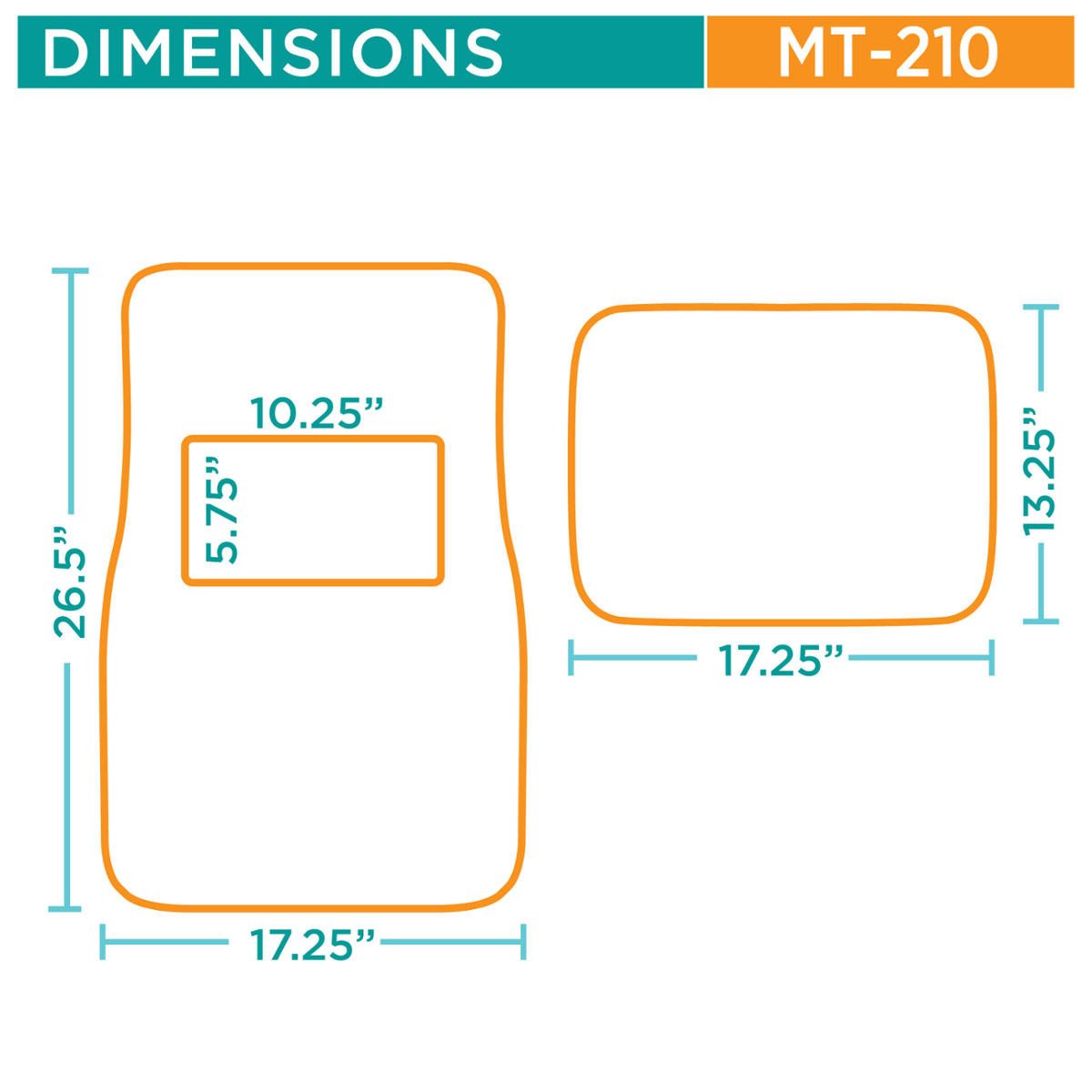 BDK 4-Piece Corduroy Front Floor Mats and Rear Floor Mats