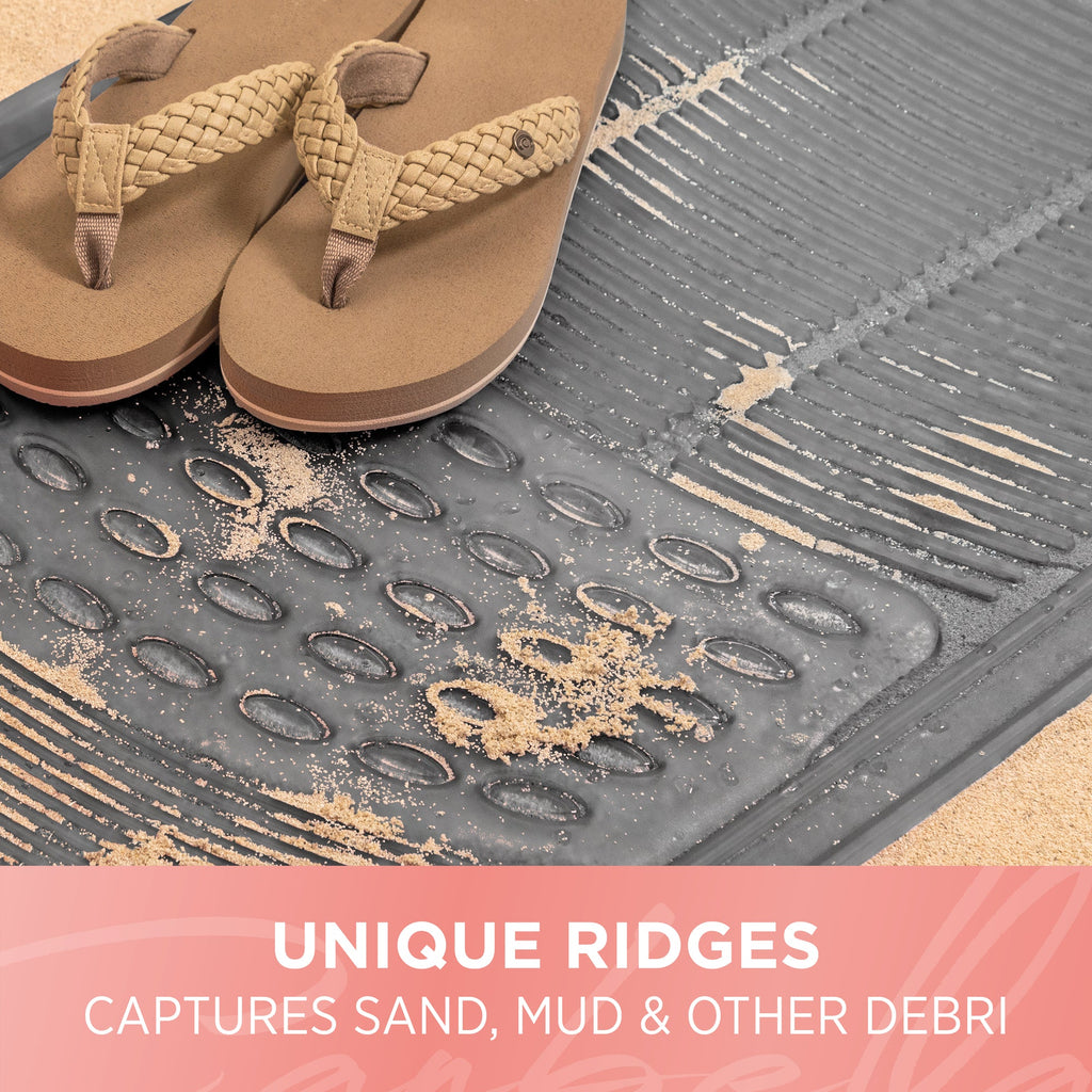 Carbella 2-Piece Cushioned Grip Pad Front Floor Mats - Heavy Duty, All Weather, Trim to Fit