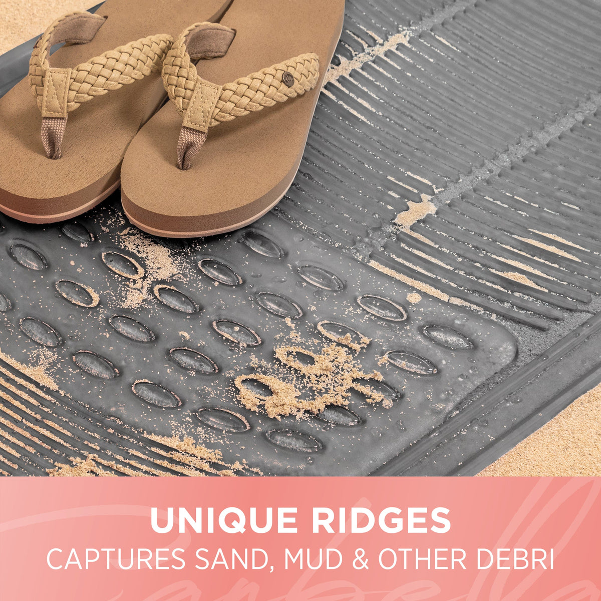 Carbella 2-Piece Cushioned Grip Pad Front Floor Mats - Heavy Duty, All Weather, Trim to Fit