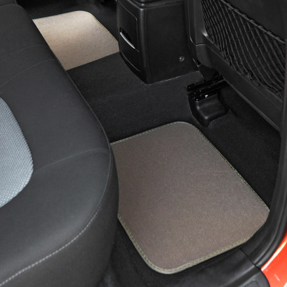 MotorTrend 4-Piece FatRug Premium Carpet Front Floor Mats and Rear Floor Mats with Heel Padding