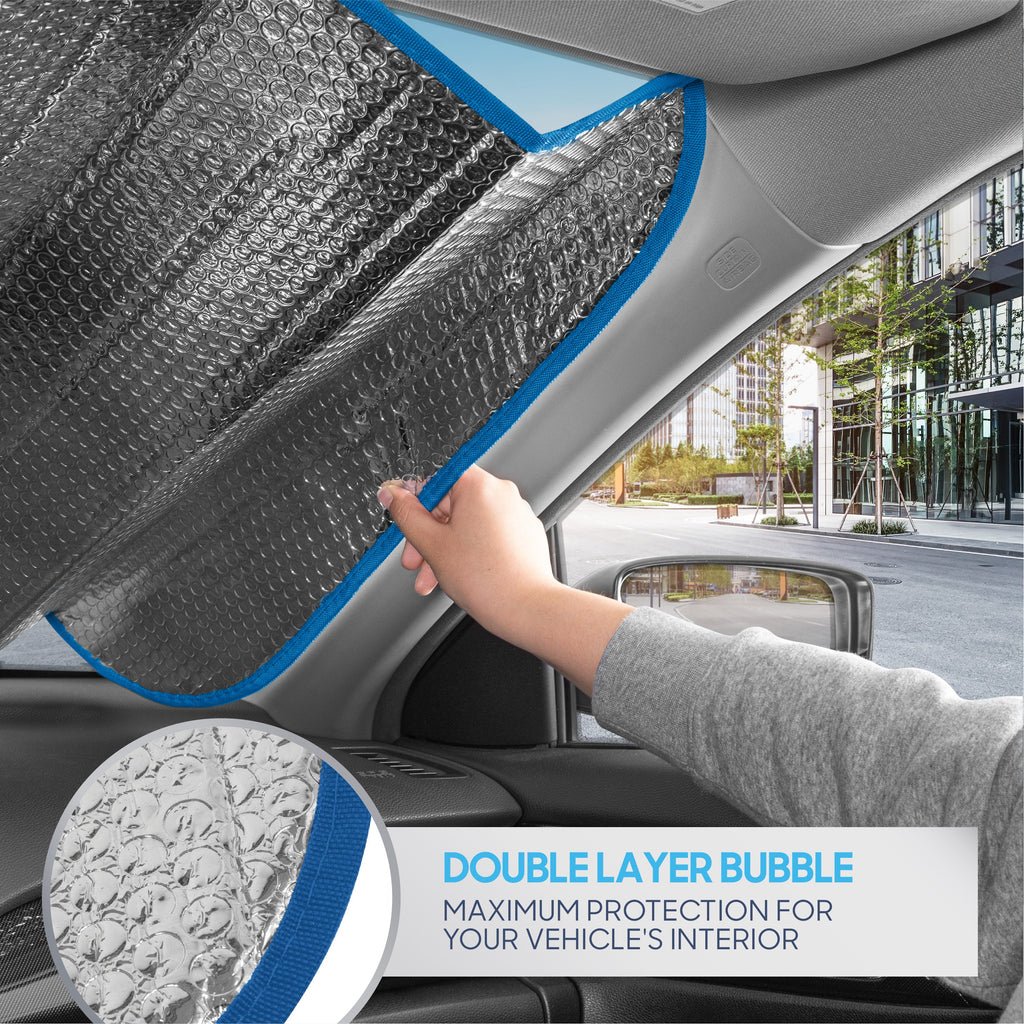 BDK Rainbow Tie-Dye Front Windshield Sunshade (58" x 27")