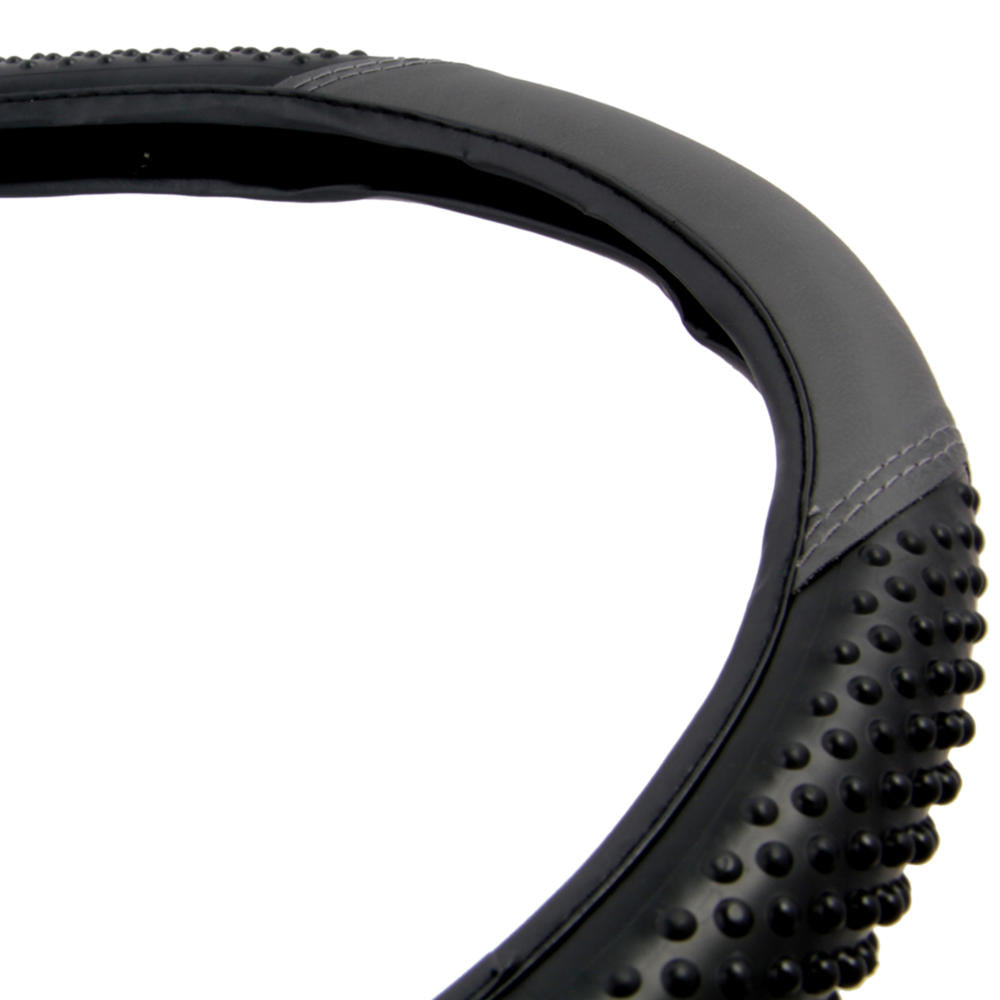 BDK Ergonomic Sport Massage Grip Steering Wheel Cover (Fits 14.5" - 15.5")