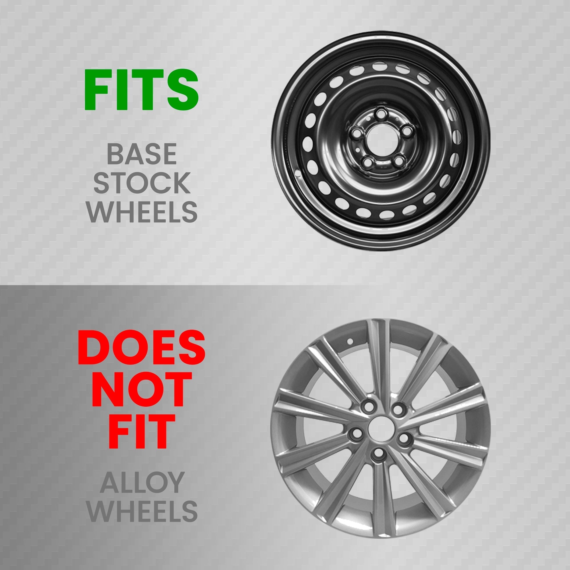 BDK 4-Pack Premium 16" Universal Fit Hubcap Covers for Wheels and Rims (6 spokes) - Replacement, Snap On, OEM Style