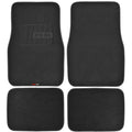 MotorTrend 4-Piece FatRug Premium Carpet Front Floor Mats and Rear Floor Mats with Heel Padding - Black
