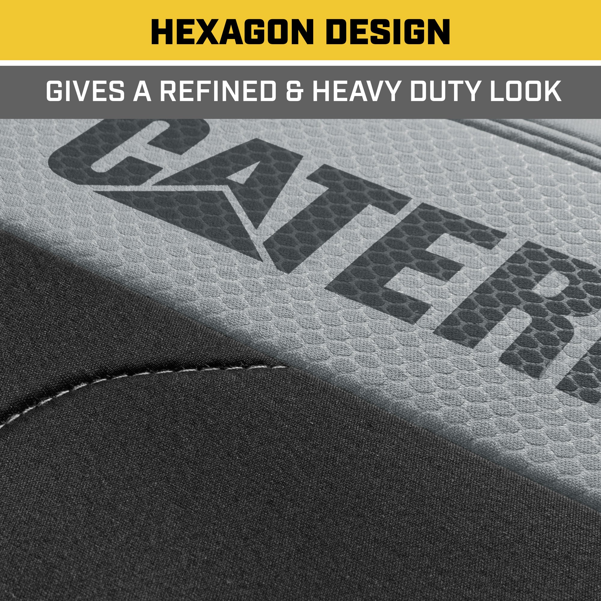CAT 2-Pack FlexFit Front Seat Covers with Hexagonal Design