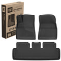 Cat® JustFit™ 3D Floor Mats for Tesla Model 3 2017-2024 - Custom Fit Tesla Model 3 Floor Mats with Extended Coverage Design, Premium Tesla Model 3 Accessories