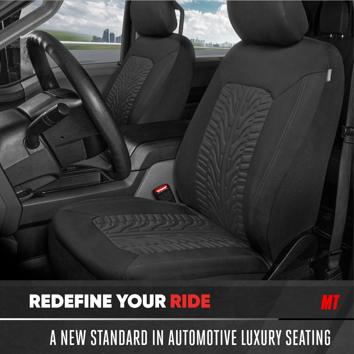 MotorTrend 2-Pack Grand Prix Tire Tread Front Seat Covers