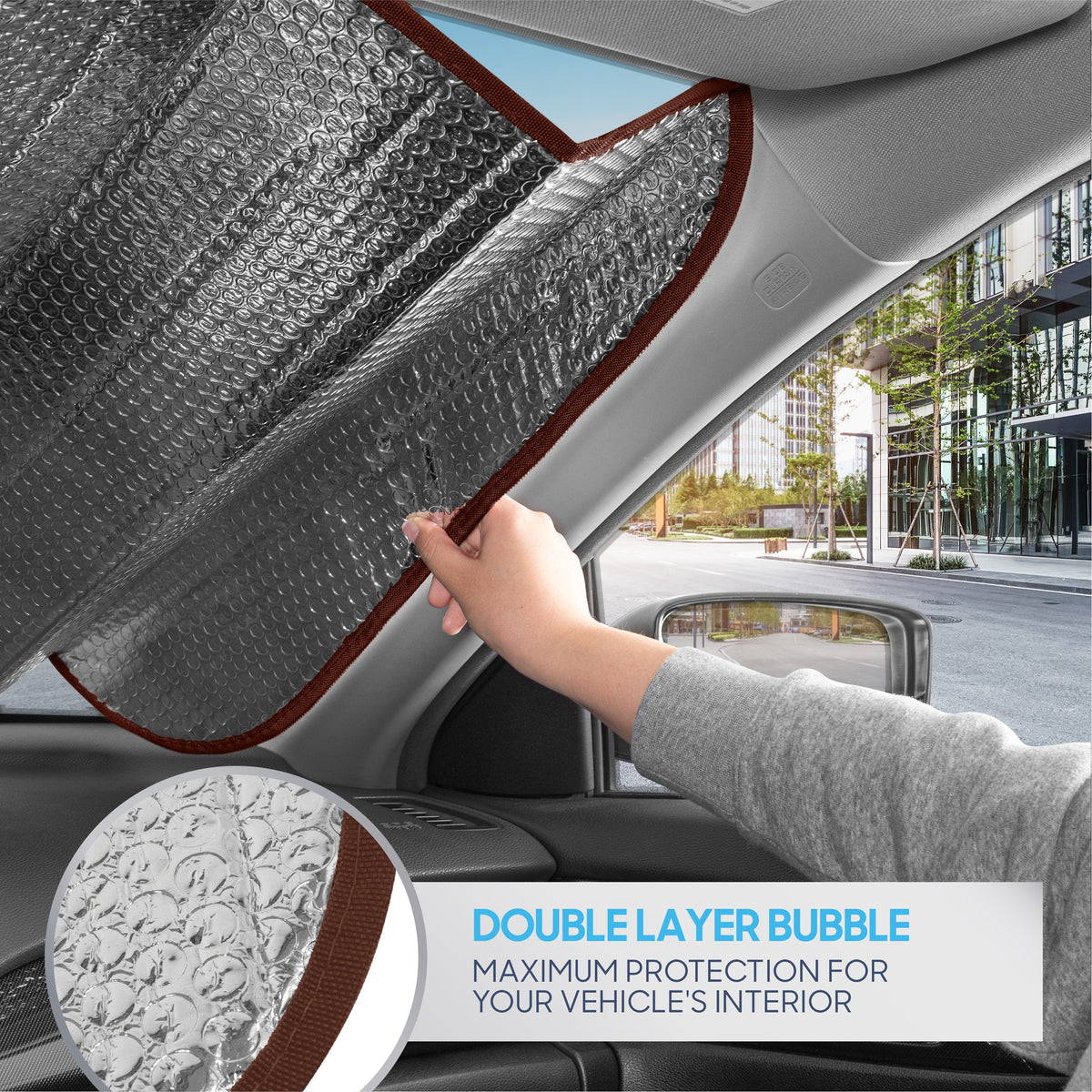 BDK Colorful Butterflies Front Windshield Sunshade (58" x 27")