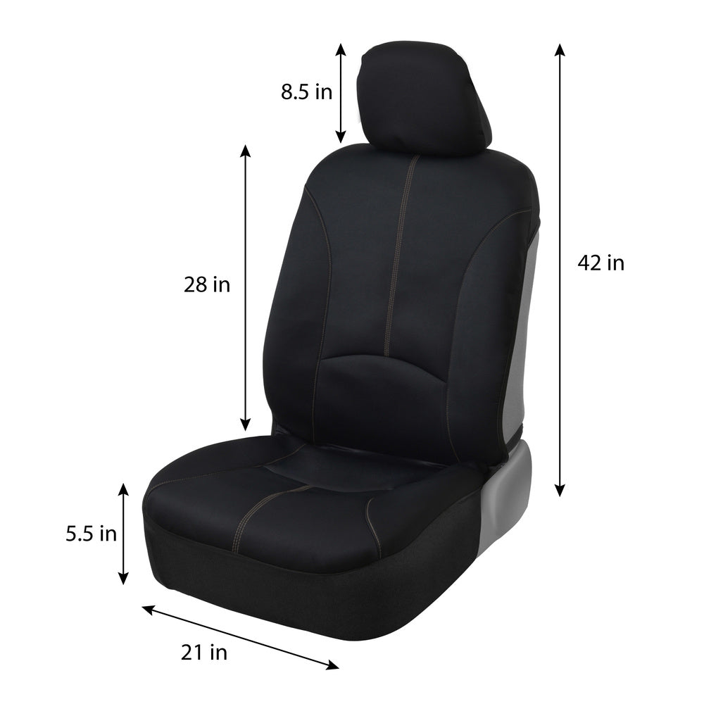 MotorTrend 2-Pack SpillGuard Water-Proof Neoprene Front Seat Covers