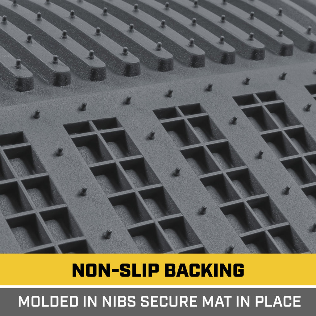 CAT 3-Piece ToughLiner Front Floor Mats and Rear Floor Mats - Heavy Duty, All Weather, Trim to Fit