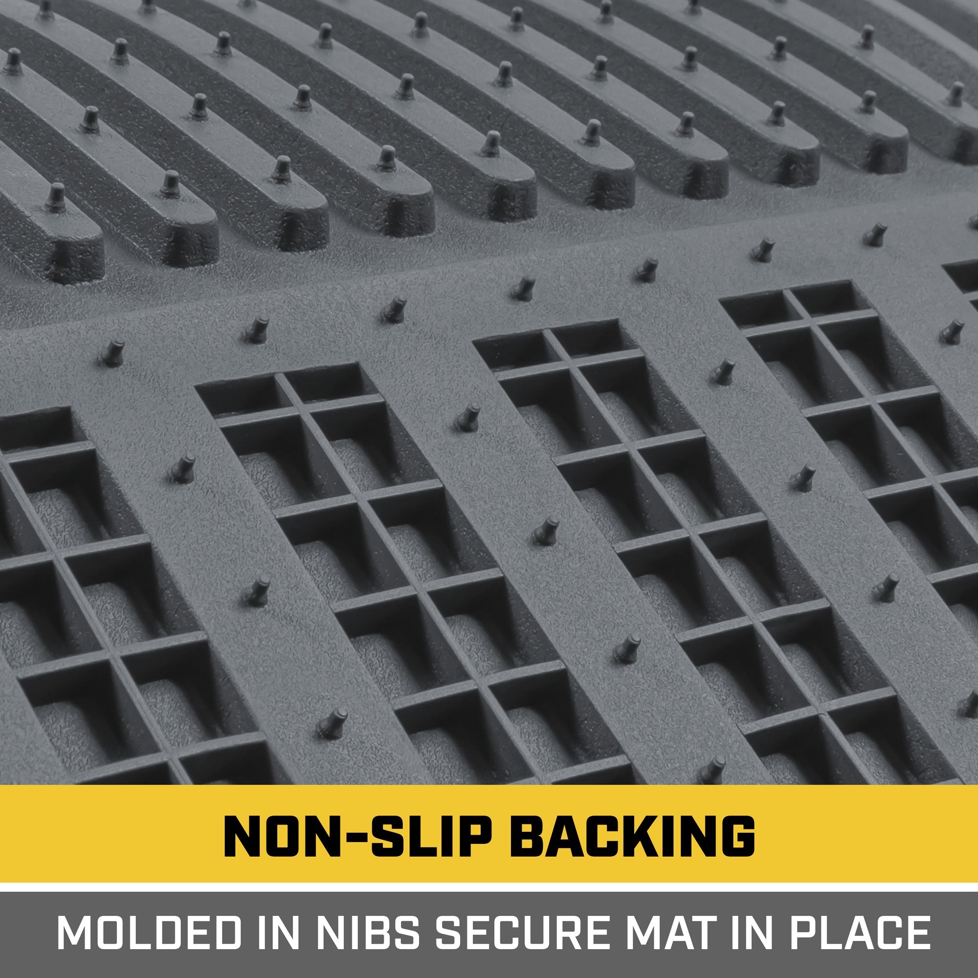 CAT 3-Piece ToughLiner Front Floor Mats and Rear Floor Mats - Heavy Duty, All Weather, Trim to Fit