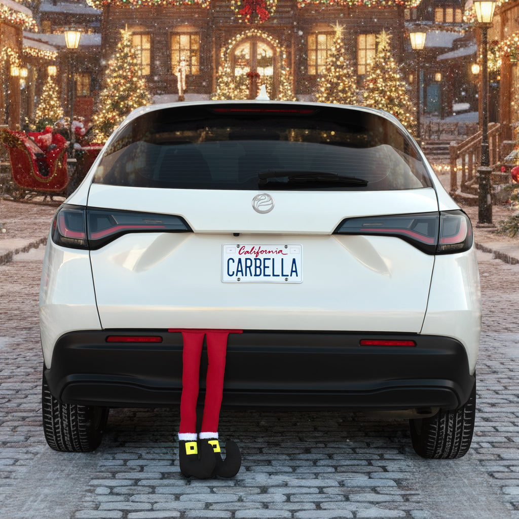 Carbella Trunk/Cargo Holiday Santa Legs Decoration