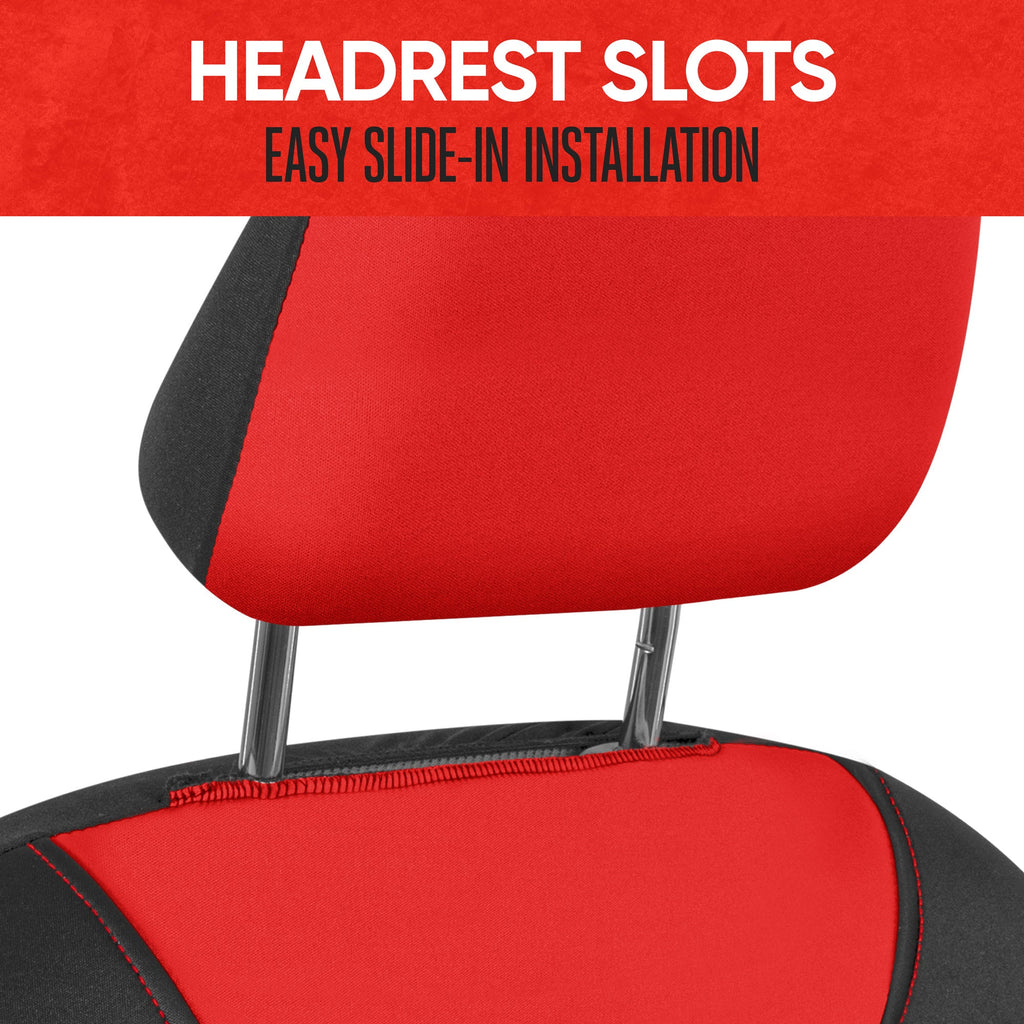 MotorTrend 2-Pack AquaShield Water-Proof Two-Tone Neoprene Front Seat Covers
