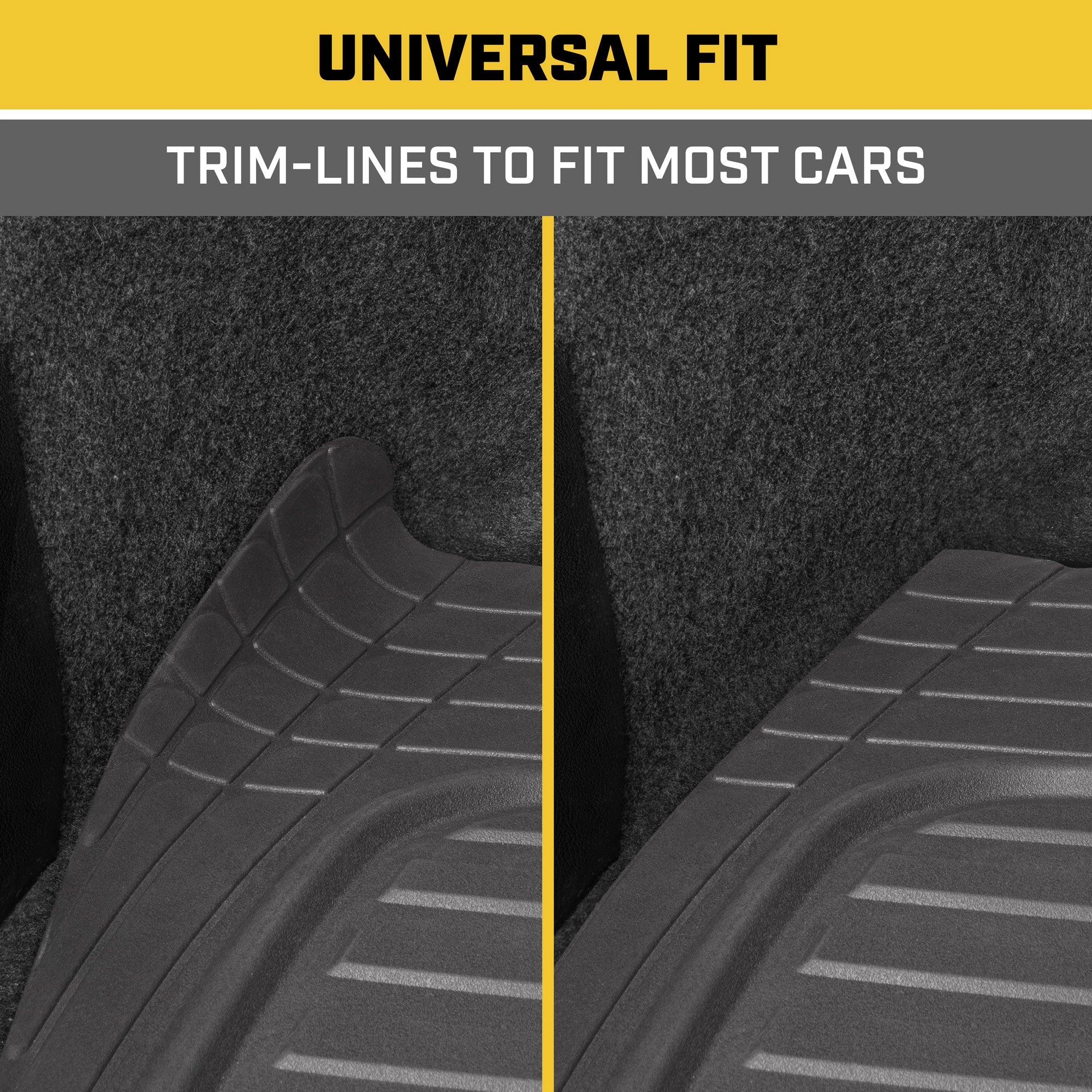 CAT ToughRide Rubber Trunk/Cargo Mat - Heavy Duty, All Weather, Trim to Fit (53" x 36.25")