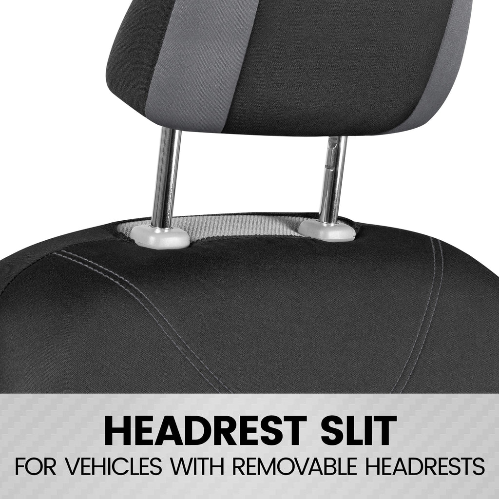 BDK 9-Piece UltraSleek Two-Tone Front Seat Covers and Rear Seat Covers
