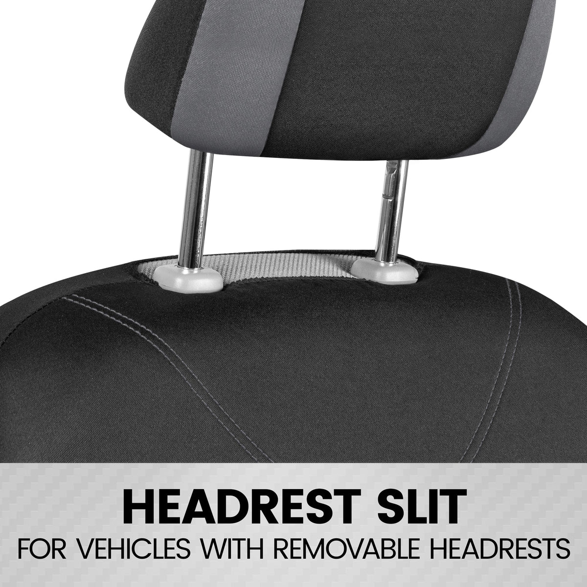 BDK 9-Piece UltraSleek Two-Tone Front Seat Covers and Rear Seat Covers