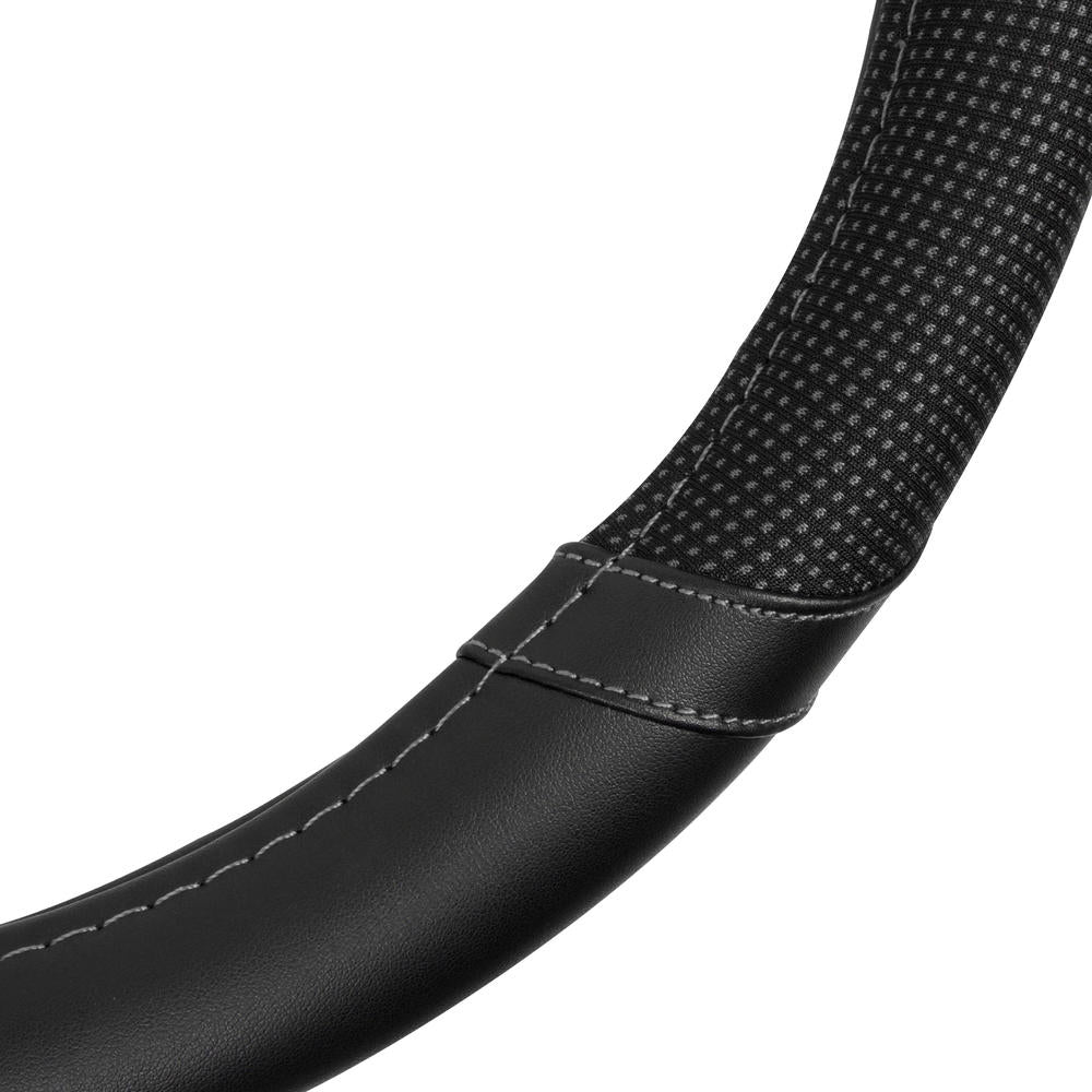 MotorTrend Dotted Polyester Comfort Grip Steering Wheel Cover (Fits 14.5" - 15.5")