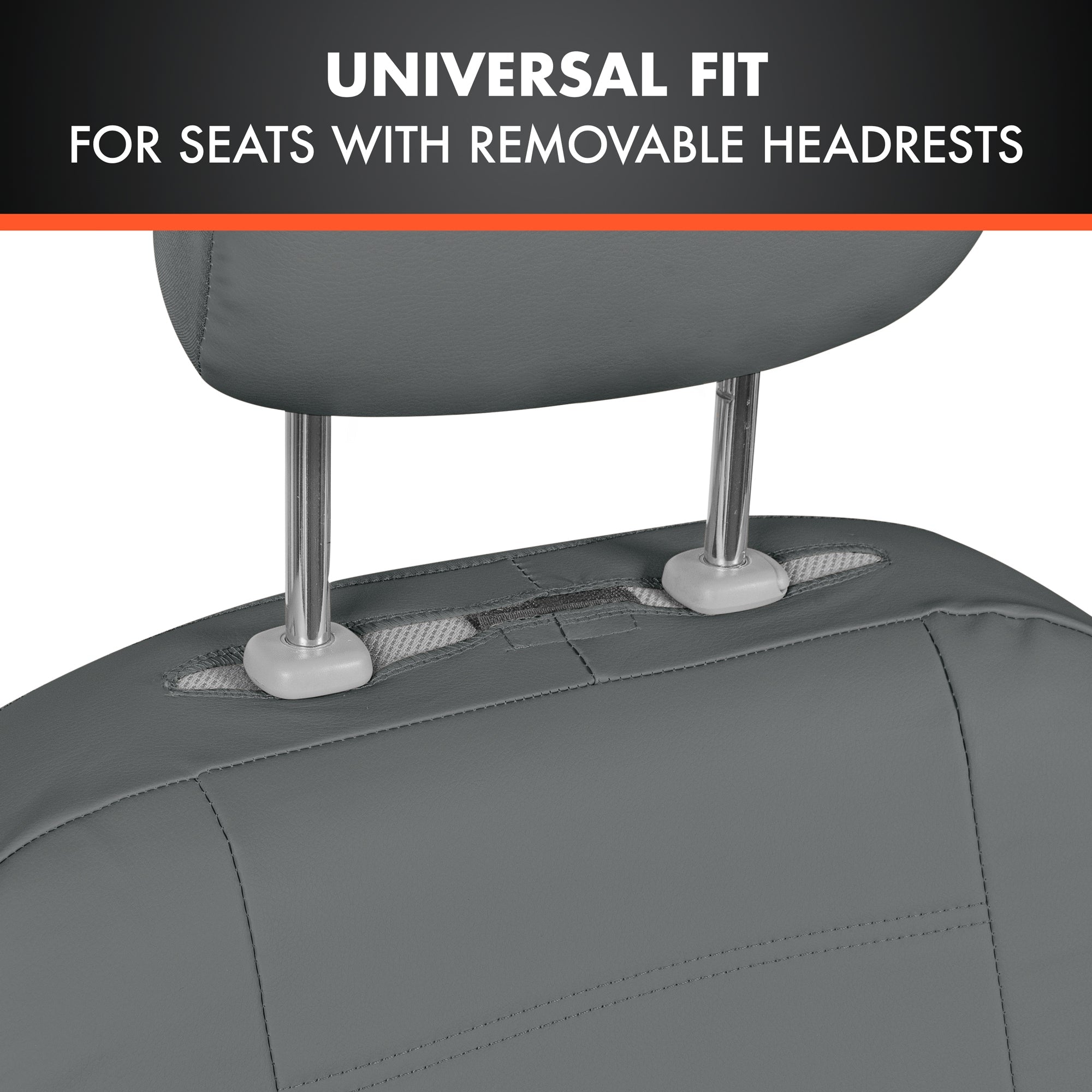 BDK 9-Piece Premium Faux Leather Front Seat Covers and Rear Seat Covers