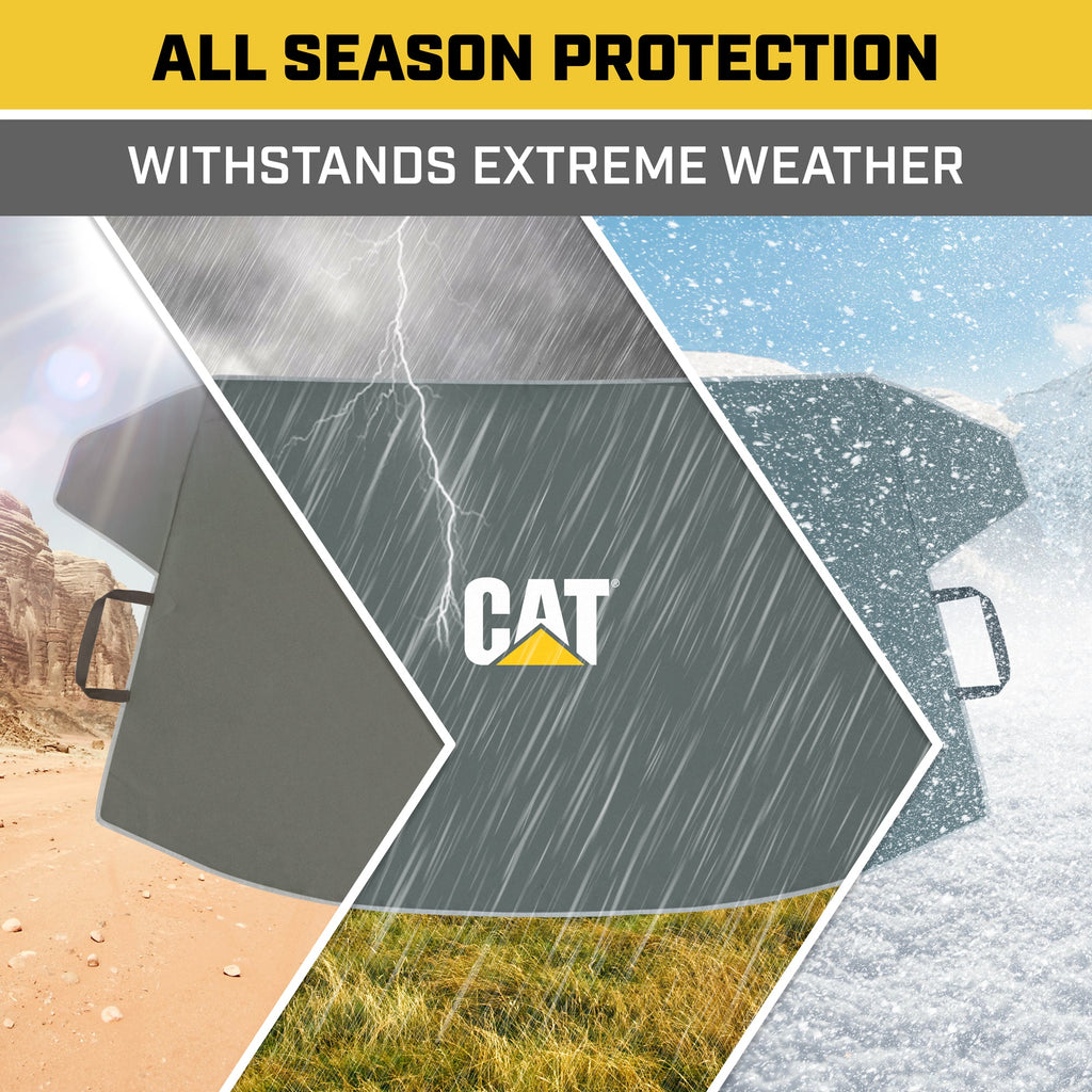 Cat® Windshield Snow Cover, Toughest Car Frost Protector for Ice & Sleet, Weatherproof for Winter, Includes Anti-Theft Straps, Freeze Protector for Auto Car Truck Van SUV
