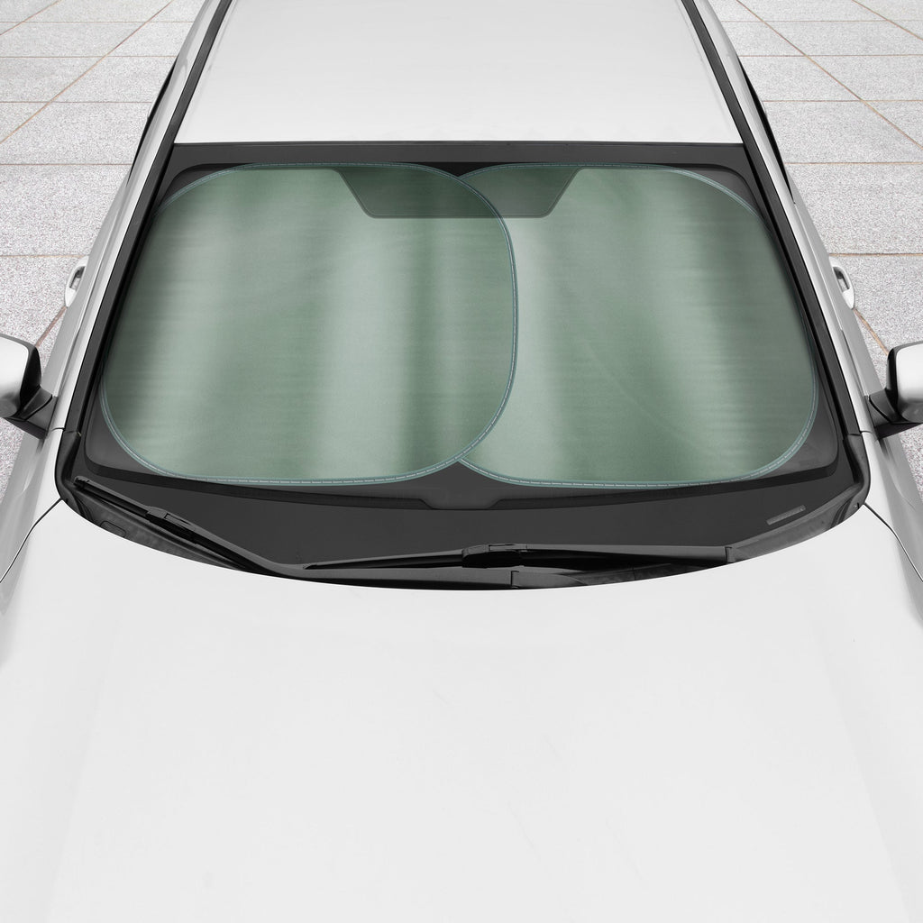 Carbella 2PC Charcoal Gray Car Windshield Sun Shade – Sun Visor & Sunshade for Windshield – UV Rays Interior Protection - Easy Setup & Keeps Your Vehicle Cool – SUV & Truck Accessories - 31.75 x 28.75