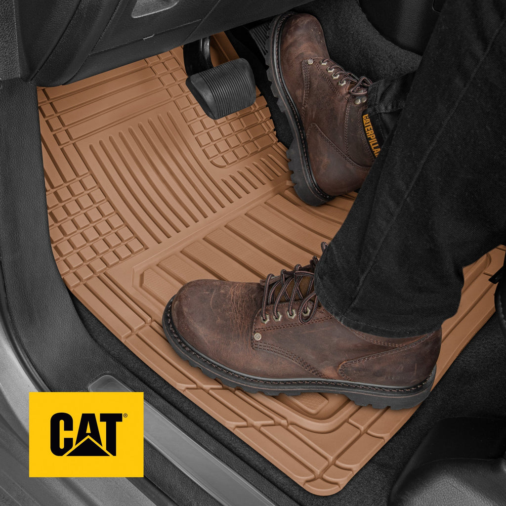 CAT 3-Piece ToughLiner Front Floor Mats and Rear Floor Mats - Heavy Duty, All Weather, Trim to Fit