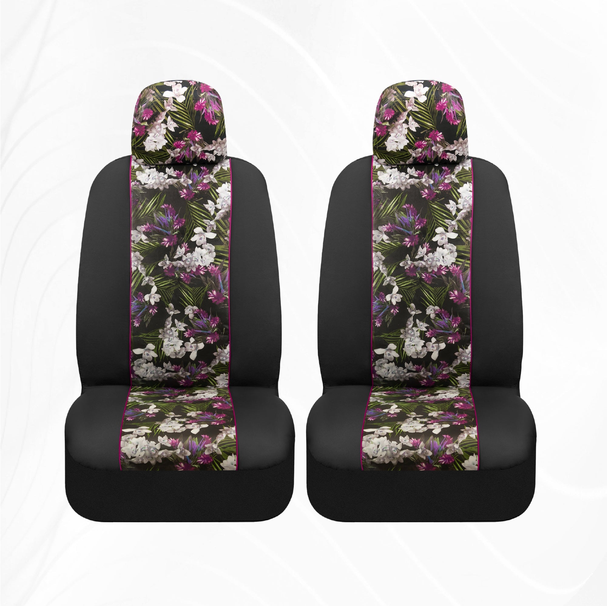 BDK 2-Pack Catalina Floral Front Seat Covers