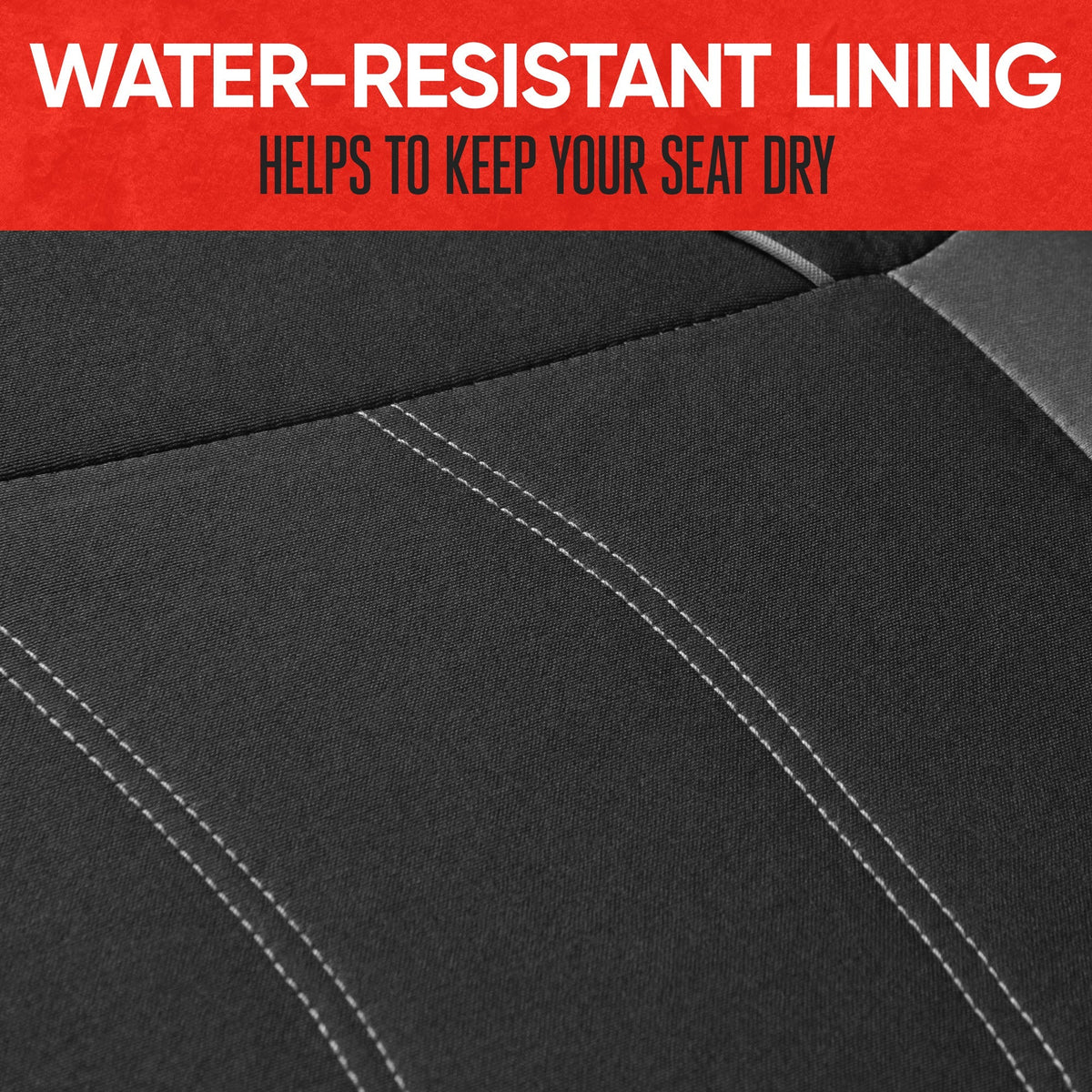 MotorTrend 2-Pack Fabric Cloth Two-Tone Front Seat Covers