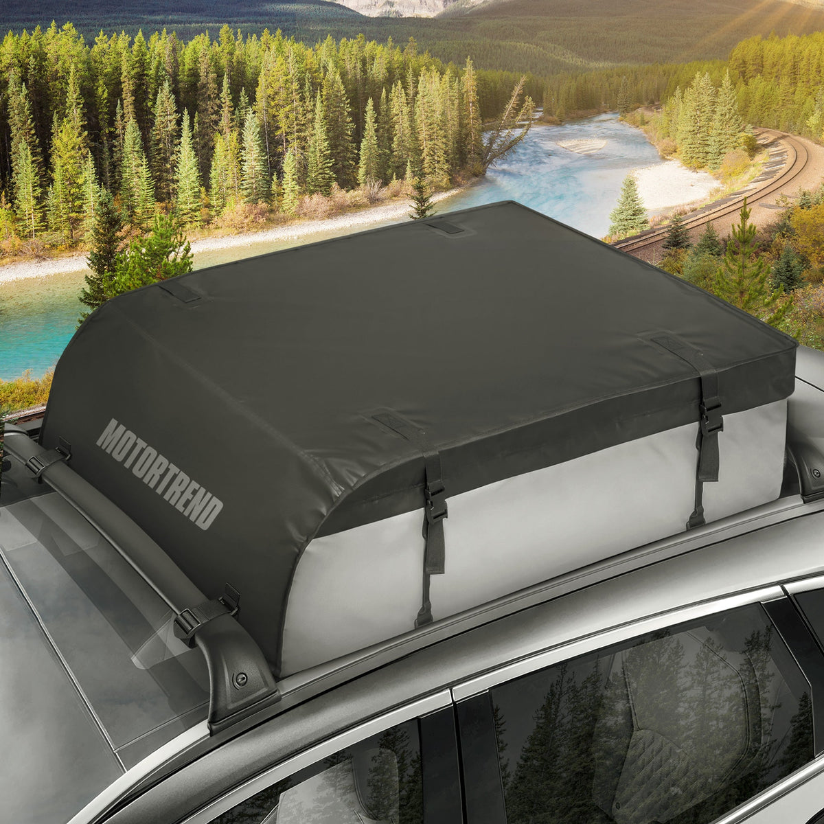 MotorTrend Rooftop Cargo Carrier Bag - Heavy Duty, Water-Proof (48" x 31" x 17")
