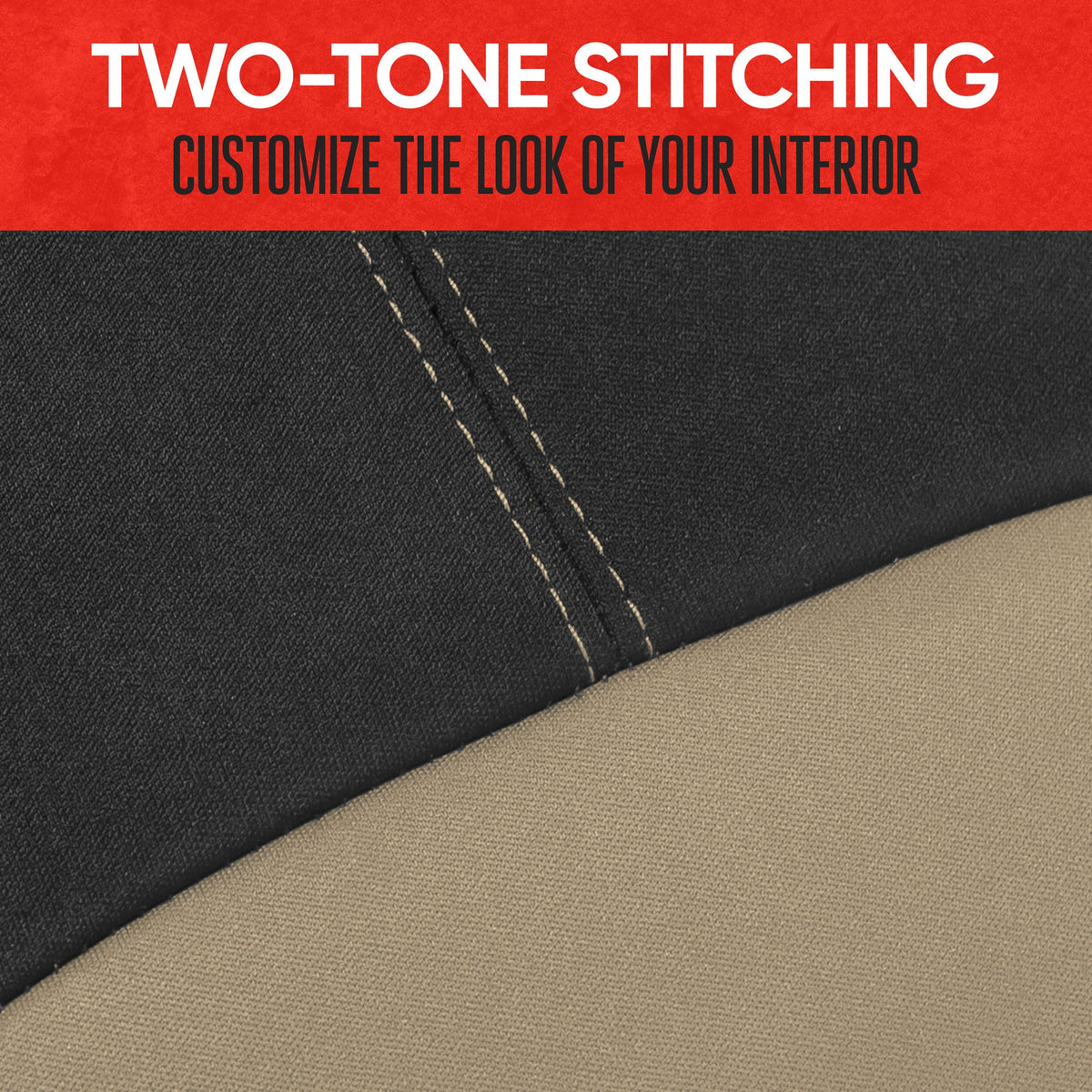 MotorTrend 2-Pack Neoprene Two-Tone Front Seat Covers