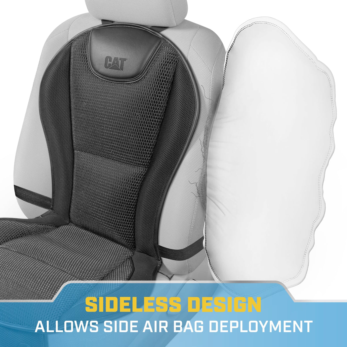 CAT 2-Pack CoolFlow Breathable Mesh Front Car Seat Cover with 2-Speeds Cooling Fans