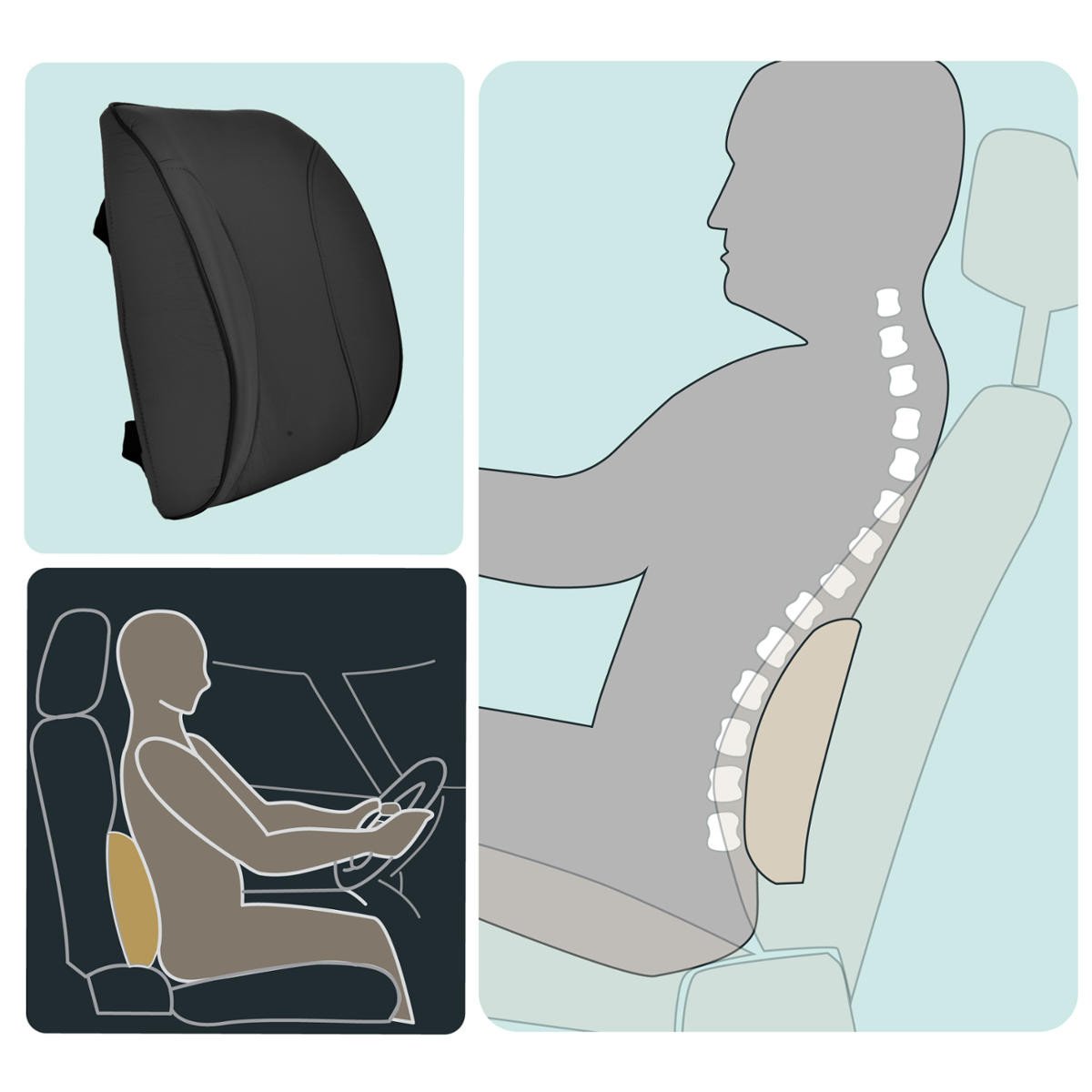 BDK Pain-Relief Balanced Firmness Foam Lumbar Support