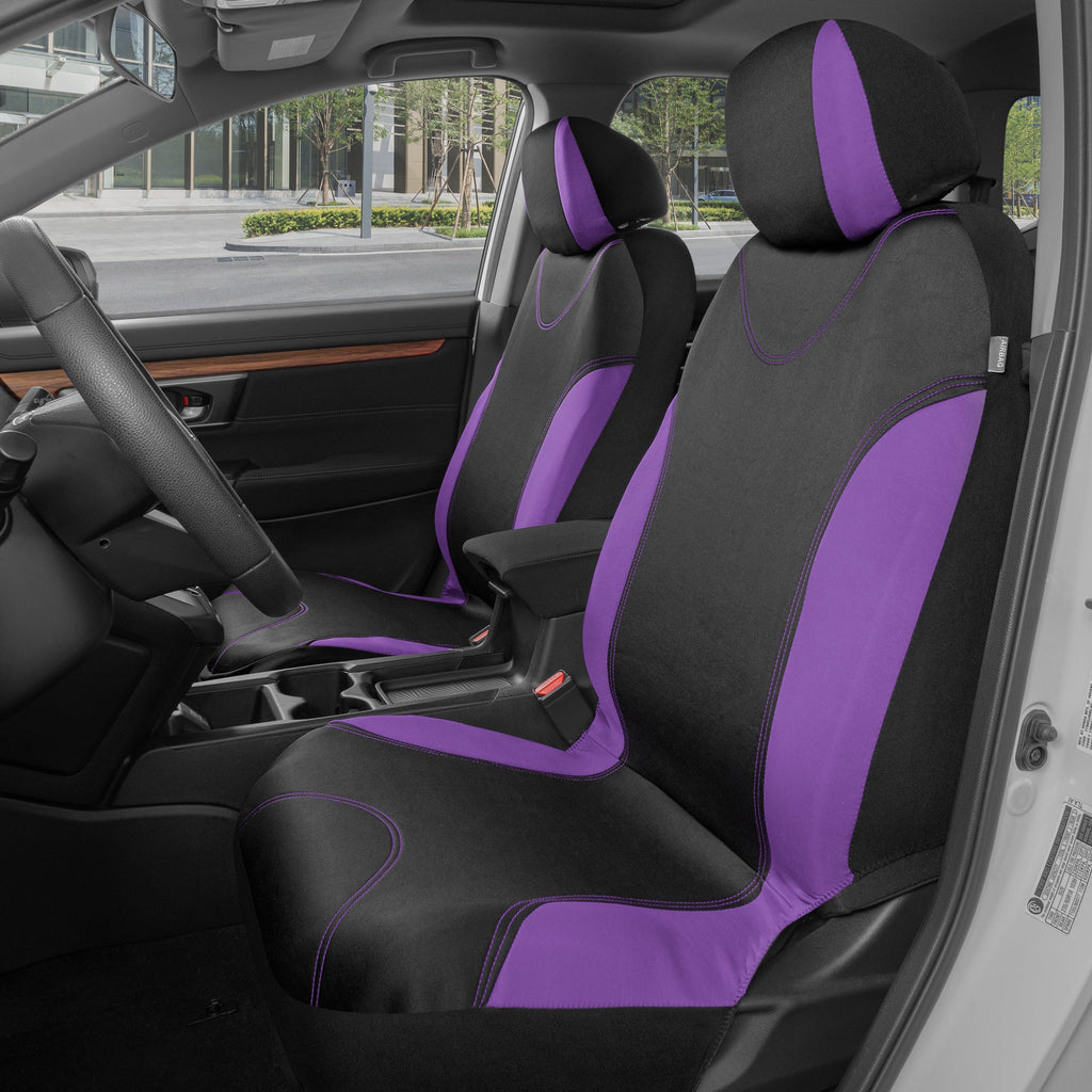 BDK 9-Piece UltraSleek Two-Tone Front Seat Covers and Rear Seat Covers